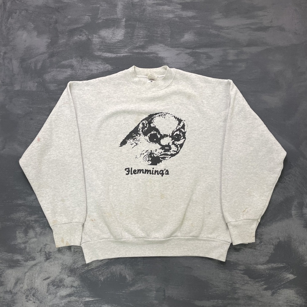 Vintage Otter Flemmings Sweatshirt Men XL Grey 1990s Fruit of the Loom